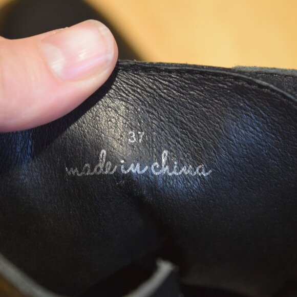 Joie Leather Biker Lace Up Combat Boots Size 37 Womens Excellent Used Condition! - Picture 5 of 10